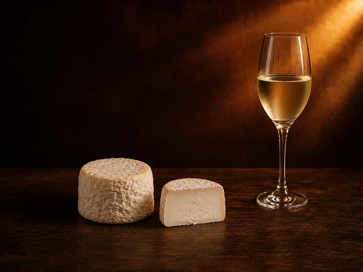 Fromage de chèvre et verre de Sancerre blanc